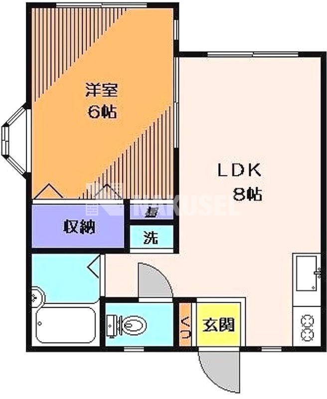 フォレストヒルズ(1LDK/2階)の間取り写真