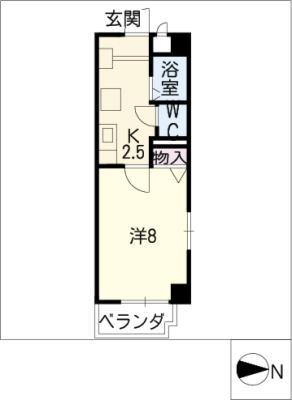 サングレイ本郷(1K/3階)の間取り写真