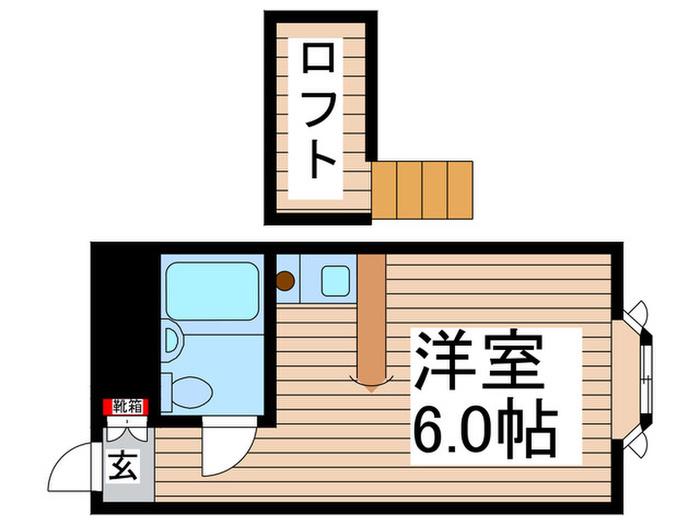 ベルピア八千代台2-2(ワンルーム/2階)の間取り写真