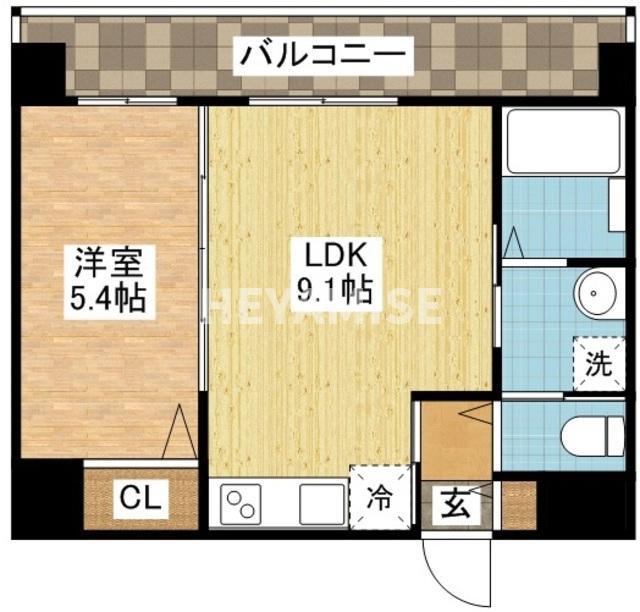 ハイグランデ矢上(1LDK/3階)の間取り写真