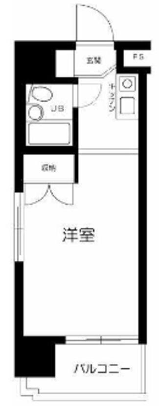 ハイタウン大森第2(1K/5階)の間取り写真