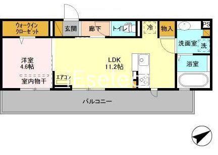 HOLY LANDS(1LDK/3階)の間取り写真