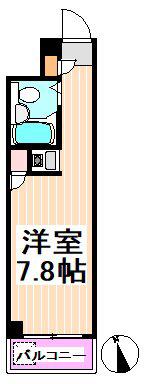 エレガンス浜田山(1K/2階)の間取り写真