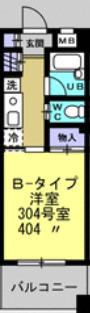 MAISON DE HANEDA(1K/3階)の間取り写真