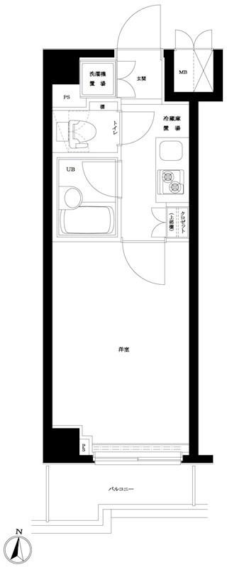 ルーブル住吉(1K/8階)の間取り写真