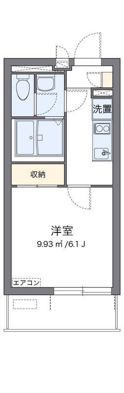 クレイノプランドール(1K/3階)の間取り写真