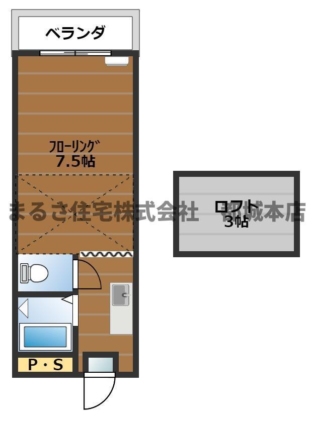 ラケットクラブ(1K/1階)の間取り写真