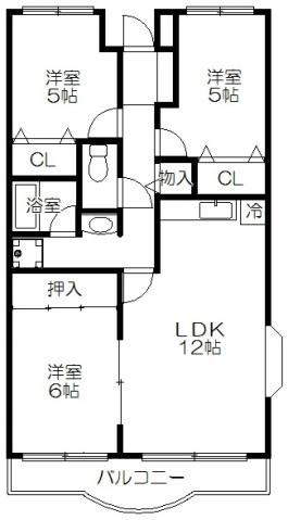 セナリオコート増尾ウエスト(3LDK/1階)の間取り写真