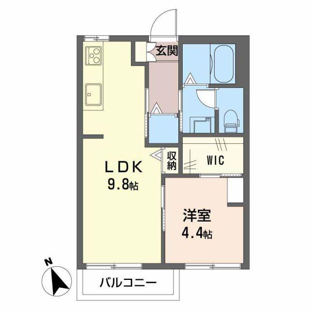 HINOMARU TOWN A(1LDK/1階)の間取り写真