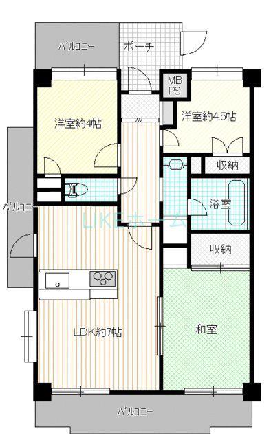 ニックアーバンハイム西船橋(3DK/3階)の間取り写真