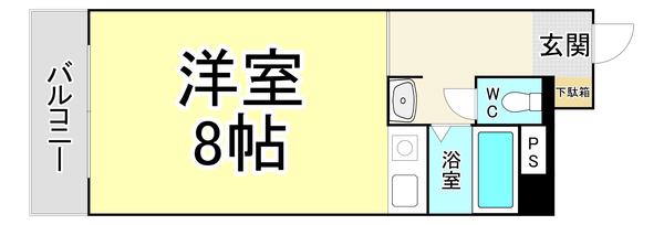 第一古船場マンション(ワンルーム/7階)の間取り写真