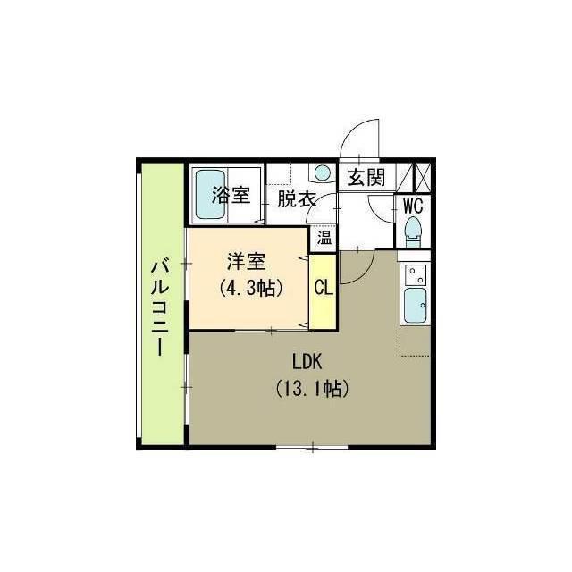 メゾン ド マザー(1LDK/3階)の間取り写真
