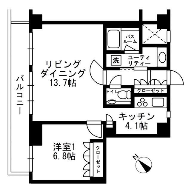 アーバンパーク代官山I・II(1LDK/5階)の間取り写真