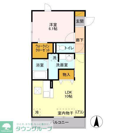 ジュネスタウン(1LDK/1階)の間取り写真