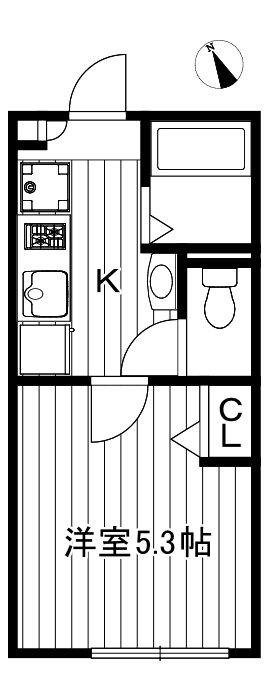 THE RESIDENCE NERIMA(1K/1階)の間取り写真