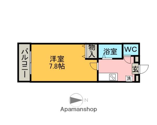 エクセル石浜(1K/2階)の間取り写真