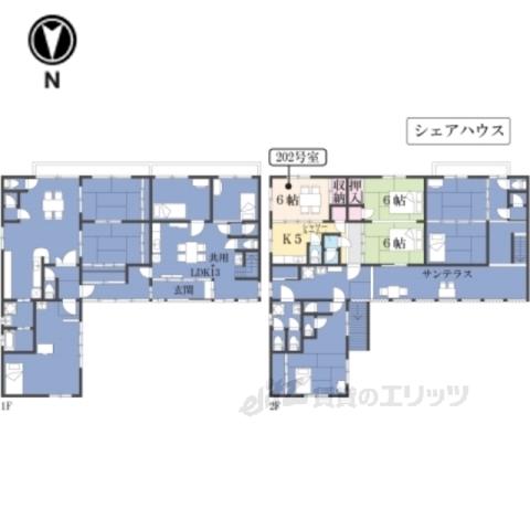 妙宅ハウス(3DK/2階)の間取り写真