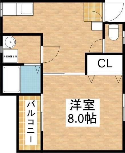 サンパーク(1K/1階)の間取り写真