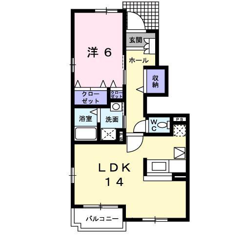 グレイス(1LDK/1階)の間取り写真