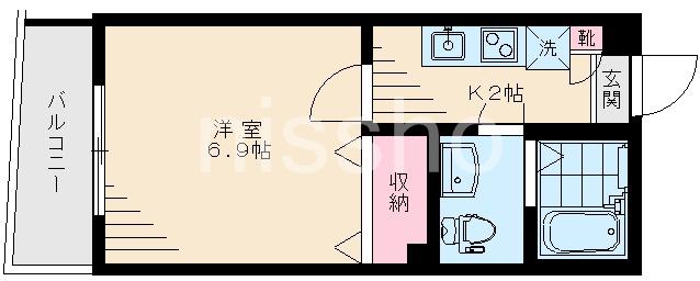 ピアコートTM阿佐ヶ谷壱番館(1K/1階)の間取り写真