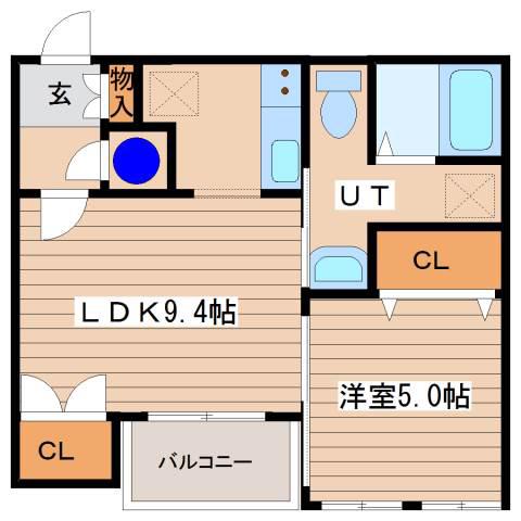 K´S COURT(1LDK/3階)の間取り写真