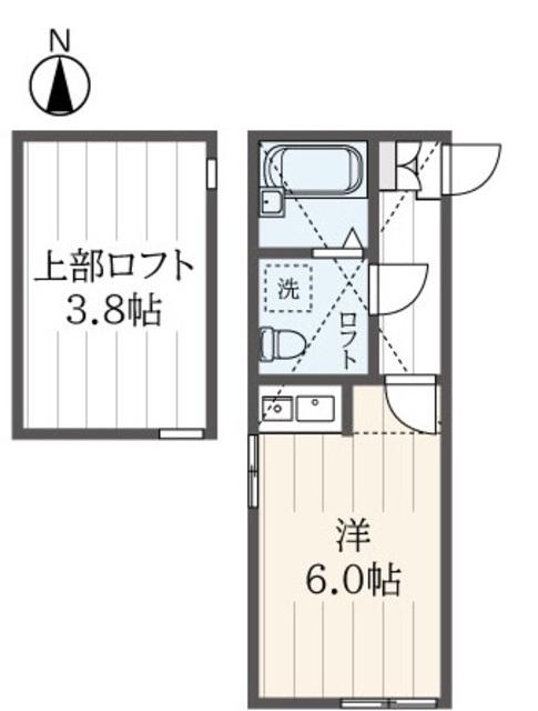 MKハイツ中山(ワンルーム/1階)の間取り写真