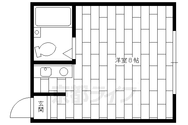 エターナルハイツ(1K/2階)の間取り写真