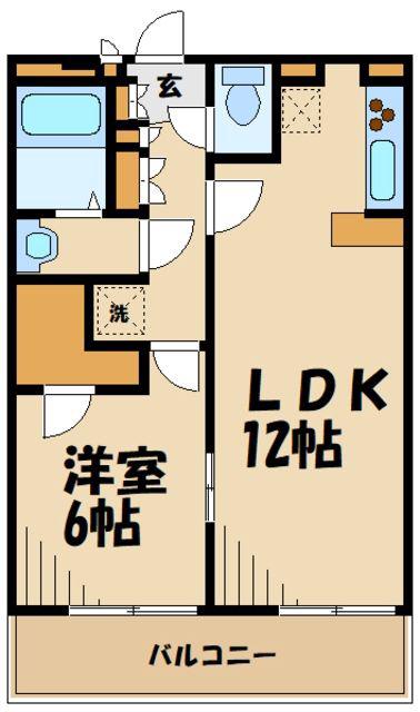 レオパレス松並(1LDK/3階)の間取り写真