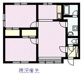 イーストサイドハイツ(2LDK/2階)の間取り写真