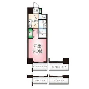 カメリア丸の内(1K/4階)の間取り写真