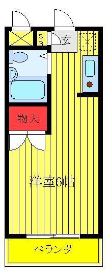 メゾン大洋パート2(ワンルーム/4階)の間取り写真