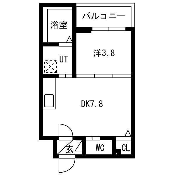F ASECIA PHAON(1LDK/1階)の間取り写真