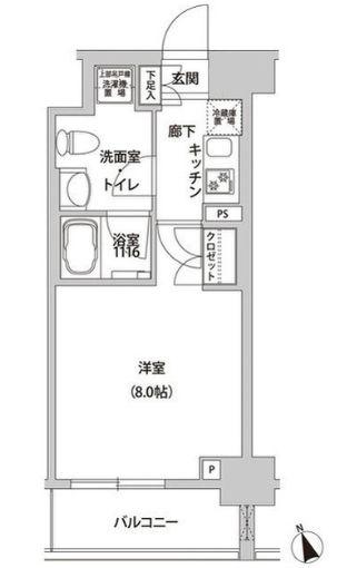 ホームズR四谷(1K/5階)の間取り写真