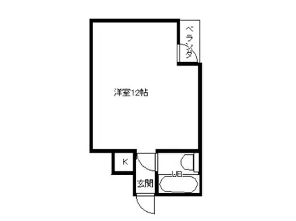 グリーンプラザ(ワンルーム/4階)の間取り写真