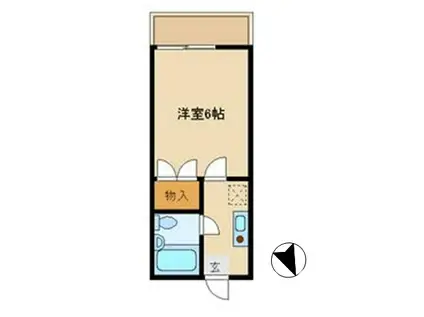 ハイムみずしたA(1K/2階)の間取り写真