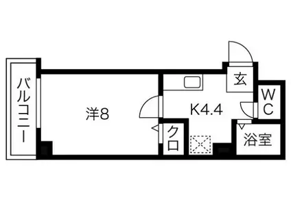 ROYALCOURT(1K/9階)の間取り写真
