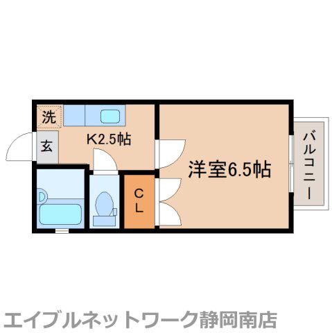 コーポ桜井(1K/2階)の間取り写真