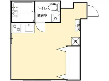 T・Kハウス(ワンルーム/1階)の間取り写真