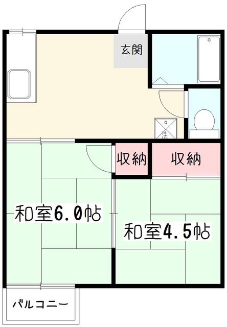 サニーコーポ(2K/1階)の間取り写真
