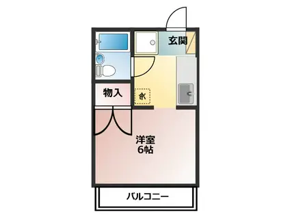 モンパレス太田第3・1号館(1K/1階)の間取り写真