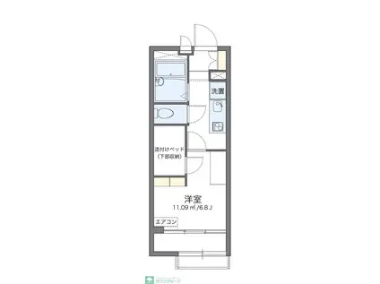 レオパレスアネックス(1K/2階)の間取り写真