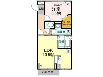 メゾン エミグラント A棟(1LDK/2階)の間取り写真