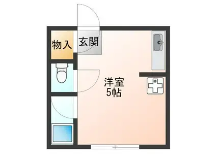 サンローズ小林(ワンルーム/3階)の間取り写真