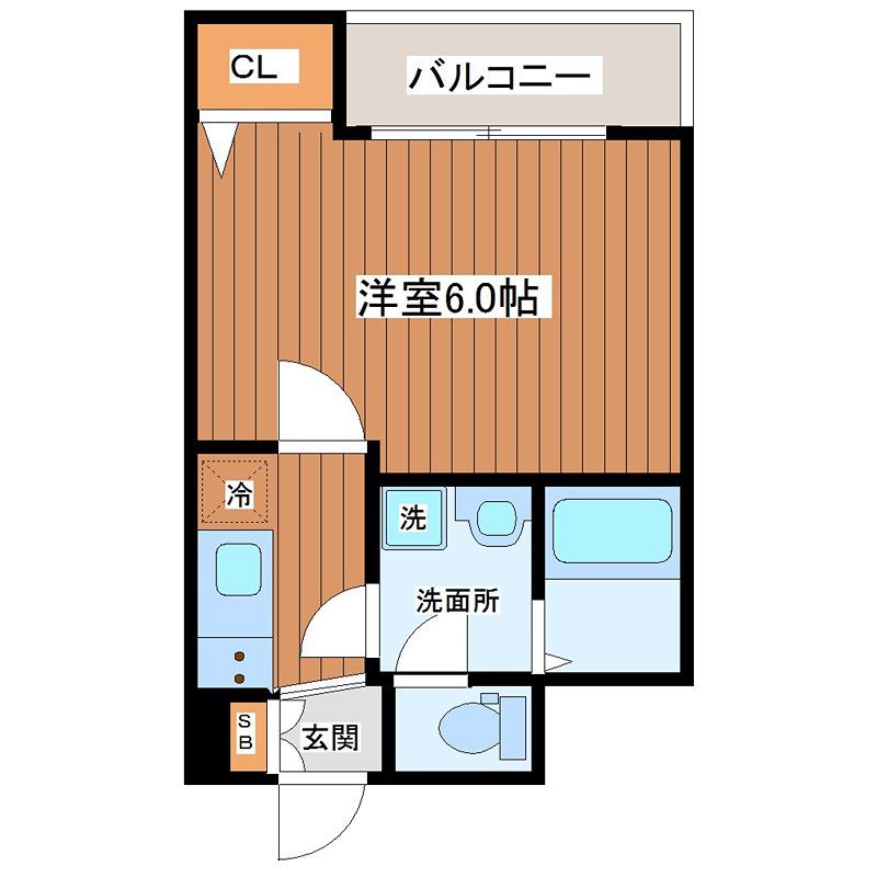 メルベージュ此花(1K/8階)の間取り写真