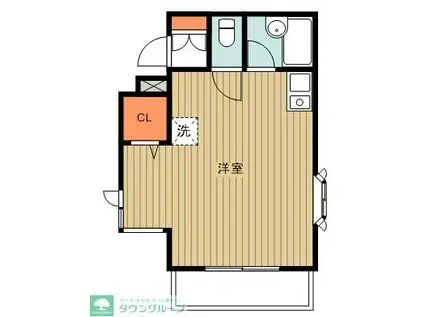 センチュリー河辺(1K/3階)の間取り写真