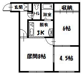 パル510(2LDK/1階)の間取り写真