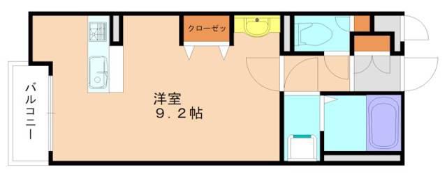 レオネクスト輝(ワンルーム/2階)の間取り写真