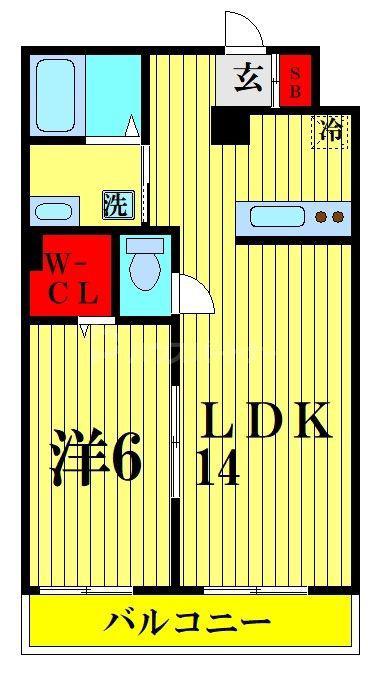 エスト・レザンII(1LDK/4階)の間取り写真
