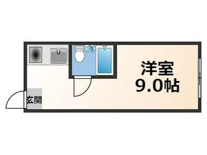 寿ビル(ワンルーム/2階)の間取り写真