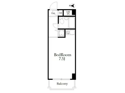 NAVI新桜台(ワンルーム/2階)の間取り写真